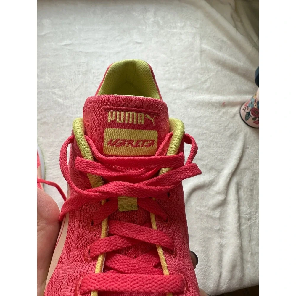 Puma Narita Running Shoes Womens‎ Size 9.5 Pink Neon Lightweight Trainer Sneaker